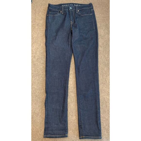 American Eagle Outfitters Other - American Eagle Jeans Mens 30x34 Low Rise Skinny Dark Indigo Wash Stretch Denim